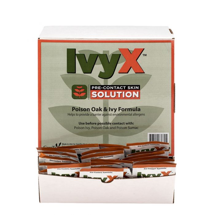 18-055 First Aid Only IvyX Pre-Contact Lotion Packets, 50 Per Box. Poison Oak & Ivy Formula - Sold per Box