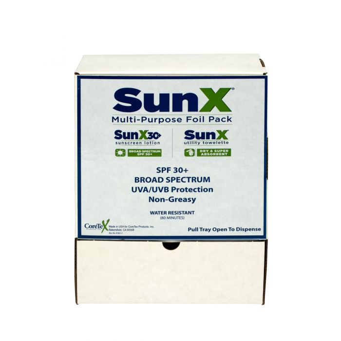 18-450 First Aid Only SunX30 Lotion And Wipe Combo Pack, 50 Per Box - Sold per Box