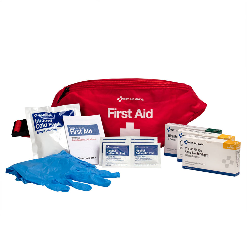 30500-002 First Aid Only First Aid Kit Fanny Pack, Fabric Case - Sold per Each