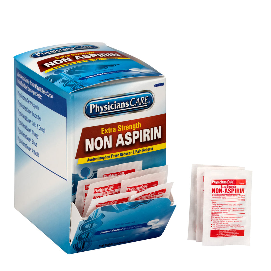 40800-001 First Aid Only PhysiciansCare Non-Aspirin 125x2 Per Box - Sold per Box