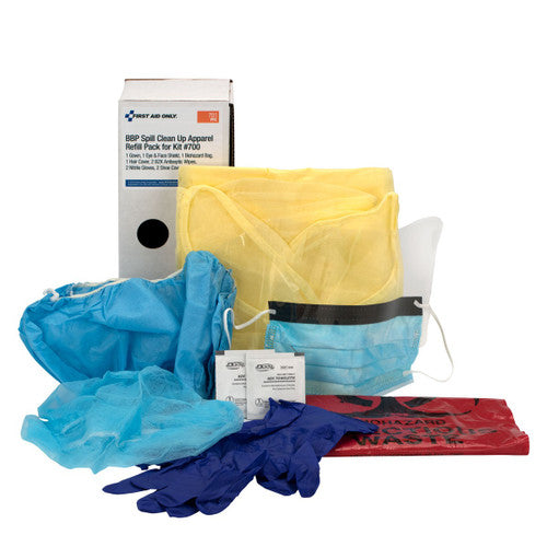 701 First Aid Only BBP Spill Clean Up Apparel Refill Pack for Kit #700 - Sold per Each