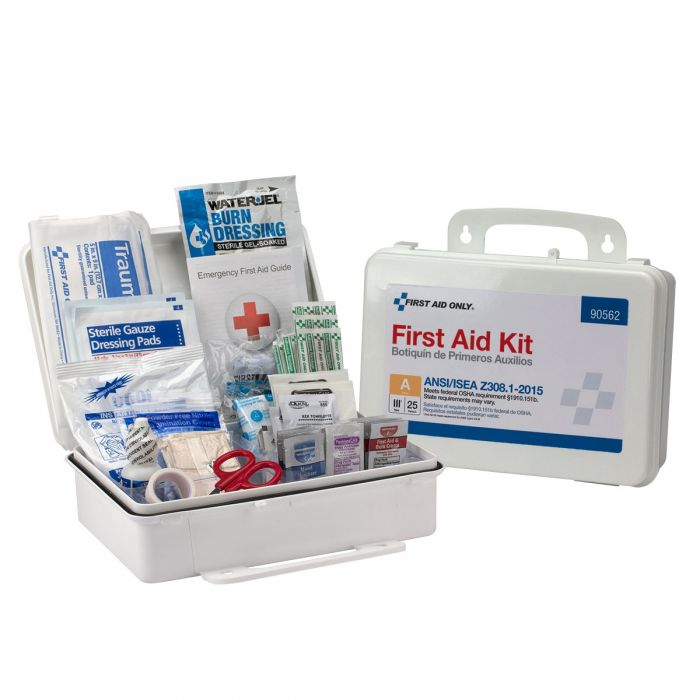 90562 First Aid Only 25 Person Bulk Plastic First Aid Kit, ANSI Compliant - Sold per Each