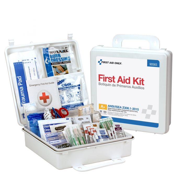 90565 First Aid Only 50 Person Bulk Plastic First Aid Kit, ANSI Compliant - Sold per Each