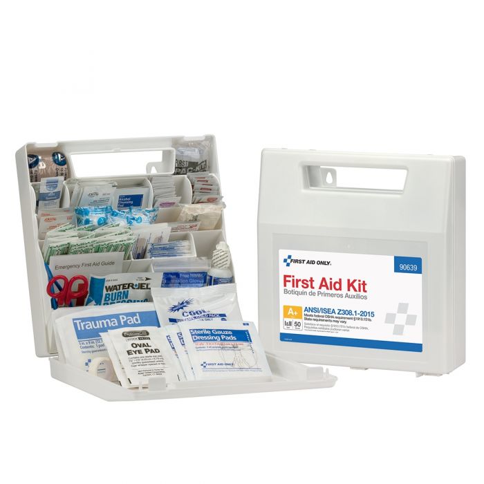 90639 First Aid Only 50 Person Bulk Plastic First Aid Kit, ANSI Compliant - Sold per Each