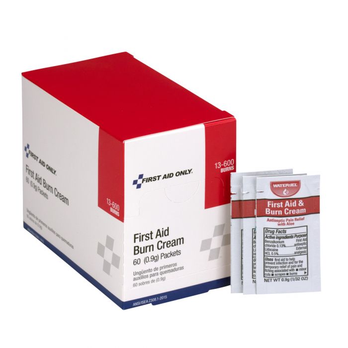 13-600 First Aid Only First Aid Burn Cream, 60 per Box - Sold per Box