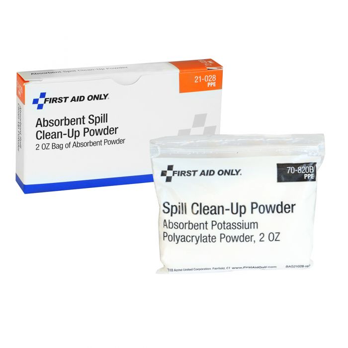 21-028-001 First Aid Only Spill Clean-Up Powder, 2 Oz. Packet - Sold per Box