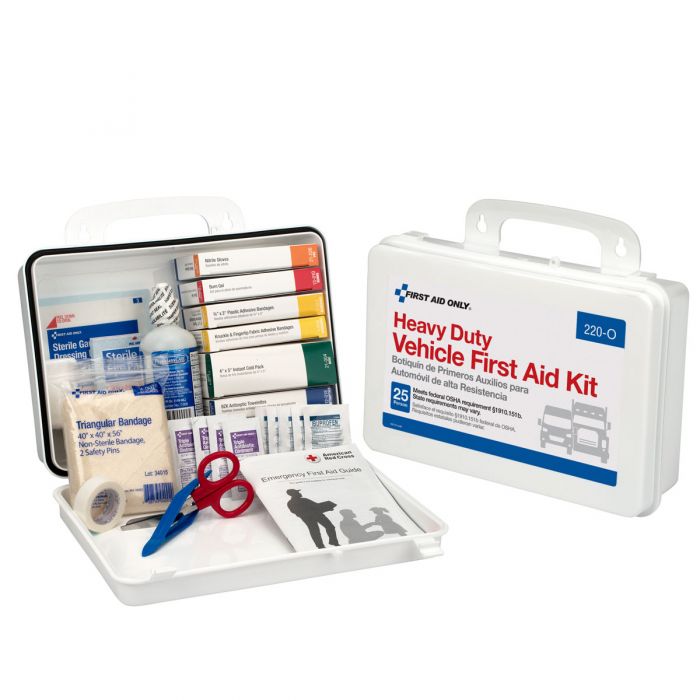 220-O First Aid Only 25 Person Vehicle First Aid Kit, Plastic Case - Sold per Each