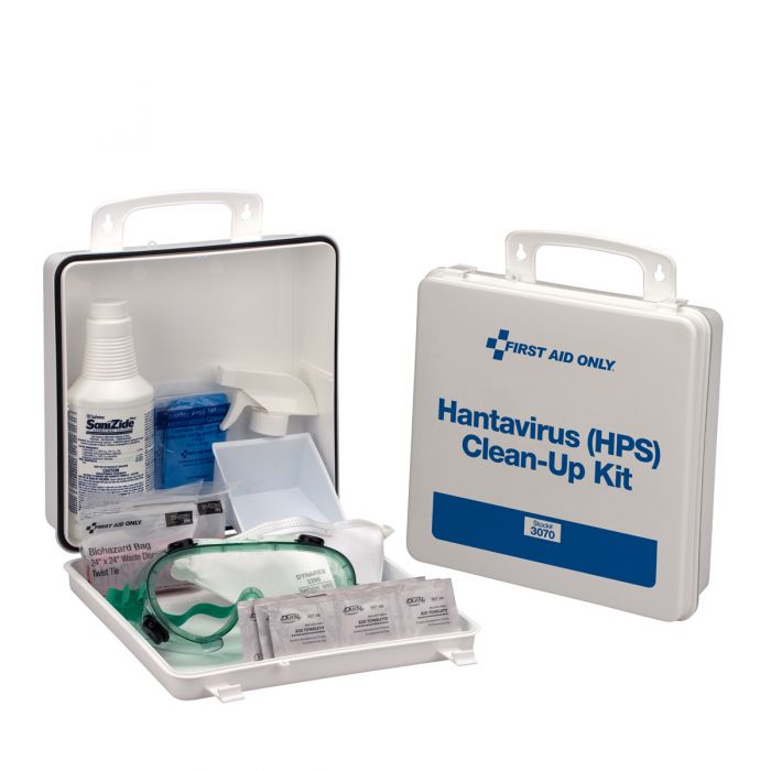 3070 First Aid Only HPS Hanta Virus Clean Up Kit, Plastic Case - Sold per Each