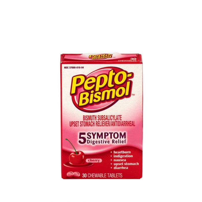 51025 First Aid Only Pepto Bismol, Package Of 30 Chewable Tablets - Sold per Box
