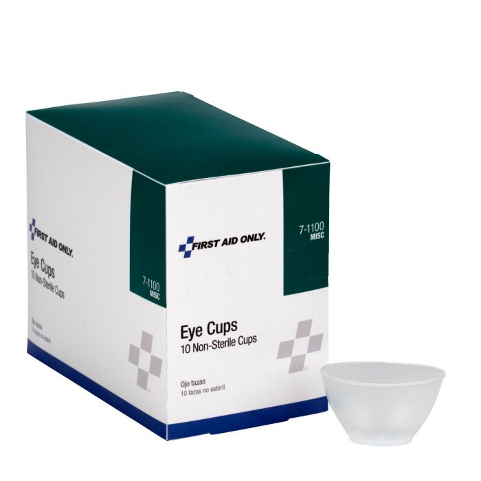 7-1100 First Aid Only Non-Sterile Eye Cups, 10 Per Box - Sold per BOX