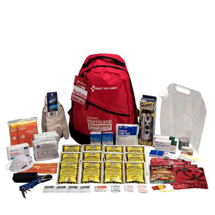91055 First Aid Only 2 Person Emergency Preparedness Hurricane Backpack - Sold per Each