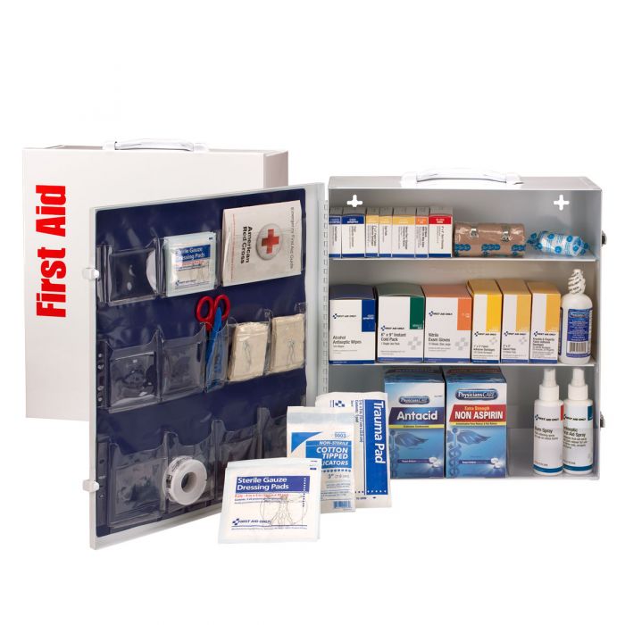 91339 First Aid Only 100 Person ANSI A 3 Shelf First Aid Cabinet, ANSI 2021 Compliant - Sold per Each