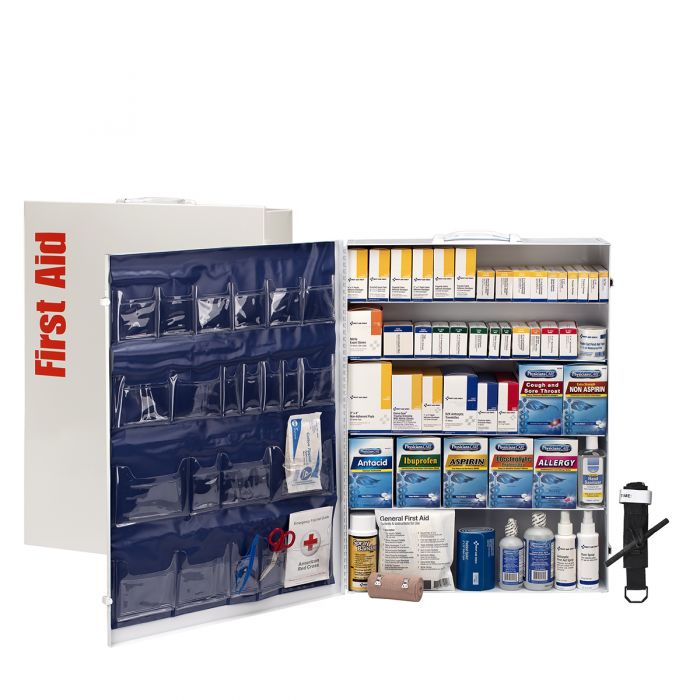 91342C First Aid Only 150 Person ANSI B 5 Shelf First Aid Cabinet, ANSI 2021 Compliant - Sold per Each
