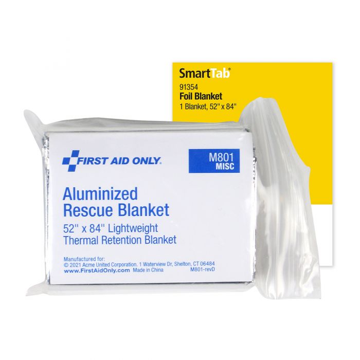 91354 First Aid Only SmartCompliance Refill Aluminized Rescue Blanket, 1/Bag - Sold per  Bag