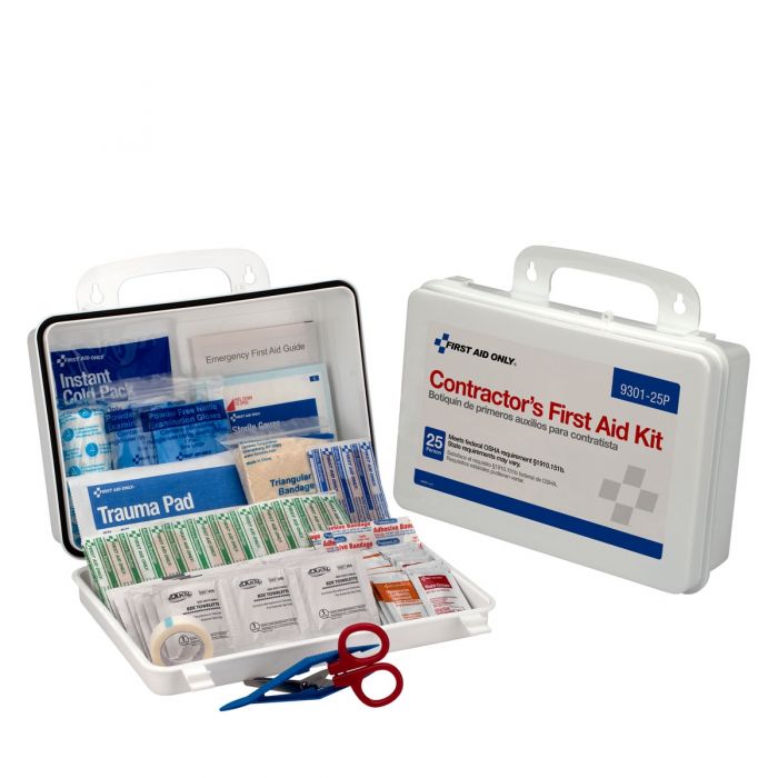 9301-25P First Aid Only 25 Person Contractor First Aid Kit, Plastic Case - Sold per Each