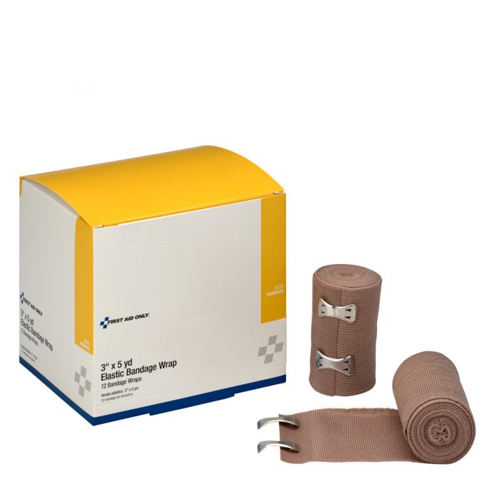 J616 First Aid Only 3"X5 Yd. Elastic Bandage, 12 Per Box - Sold per Each