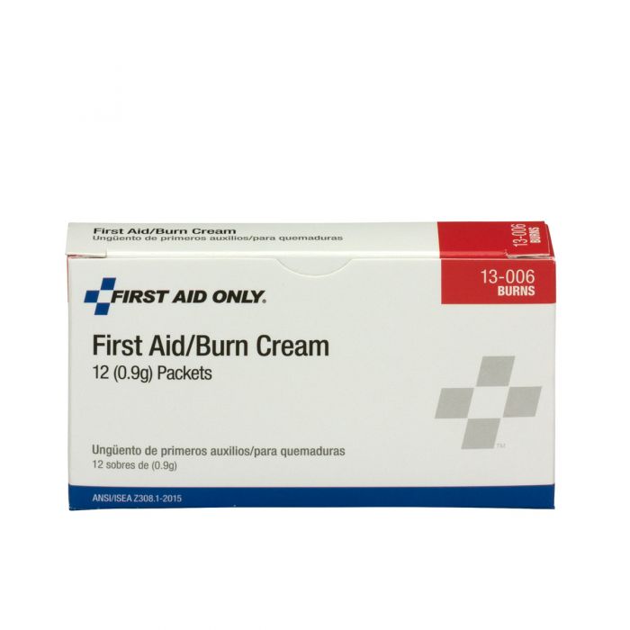 13-006 First Aid Only First Aid Burn Cream, 12 Per Box - Sold per Box