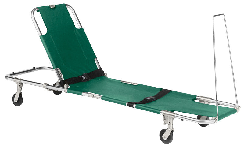 JSA-604-S Junkin Safety “Easy Fold” Swivel Wheeled Stretcher With Adjustable Back Rest - Sold per Each