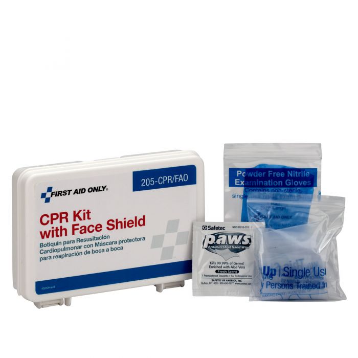 205-CPR/FAO First Aid Only CPR Kit, Single Use, Plastic Case - Sold per Each
