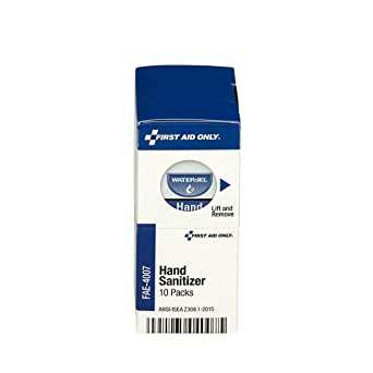 FAE-4007 First Aid Only SC Refill Hand Sanitizer Packets, 10/box - Sold per Box