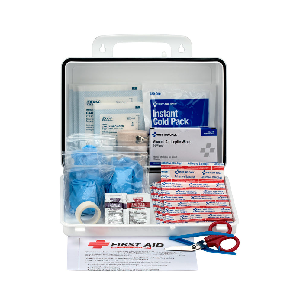 60002-004 First Aid Only 25 Person Office First Aid Kit, 130 Pieces, Plastic Case - Sold per Each