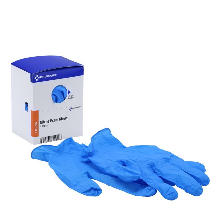 FAE-6102 First Aid Only SmartCompliance Nitrile Exam Gloves, 8 per Box - Sold per Box