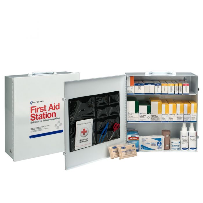 6155 First Aid Only 100 Person 3 Shelf First Aid Steel Cabinet - Sold per Each