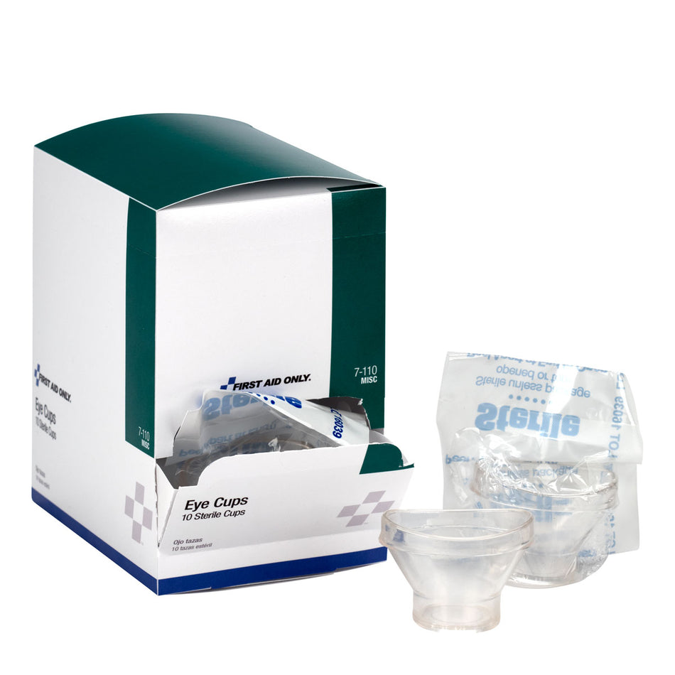 7-110 First Aid Only Sterile Eye Cups, 10/box  - Sold per BOX
