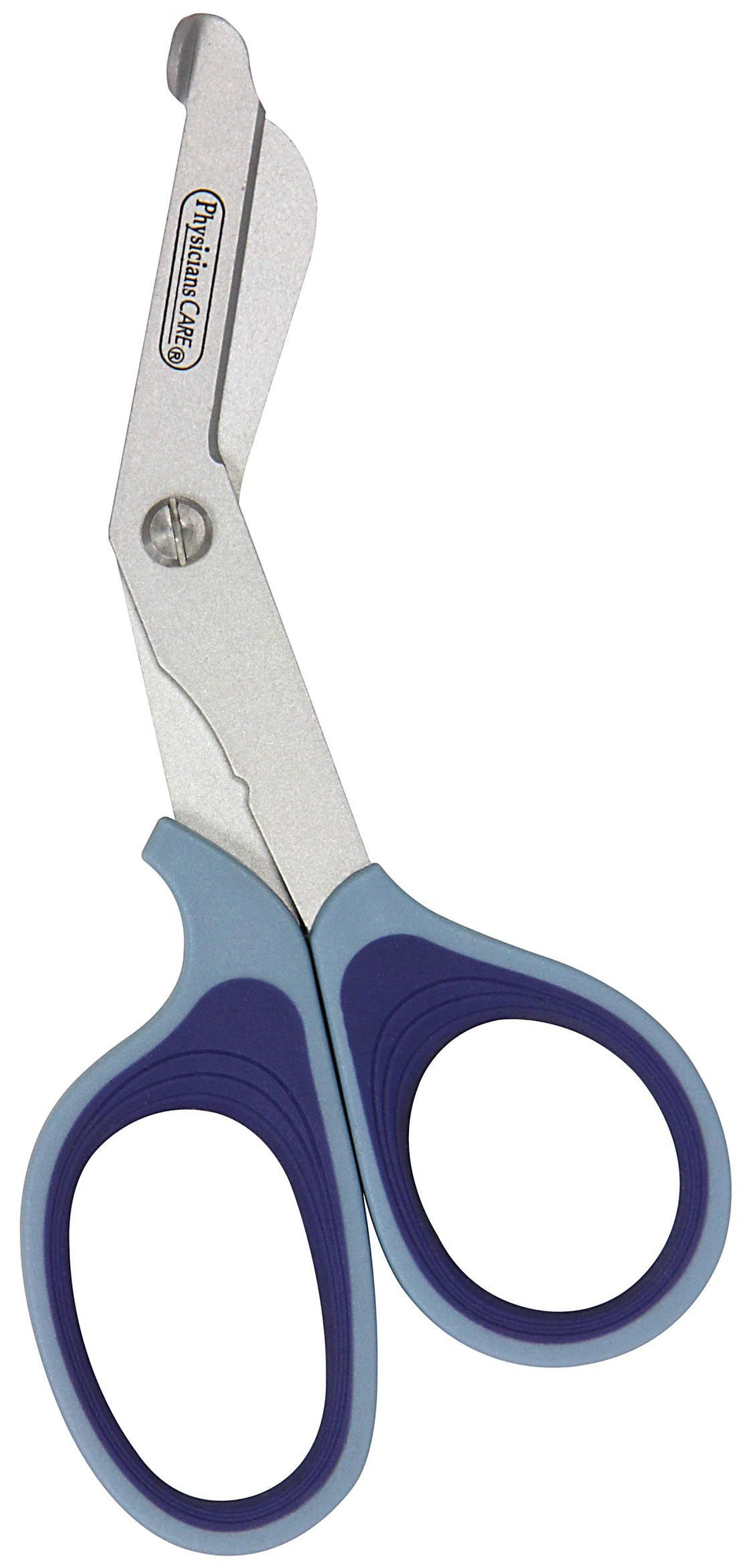 90293-001 First Aid Only 7" Non-Stick Titanium-Bonded Bent Bandage Shears, Blue - Sold per Each