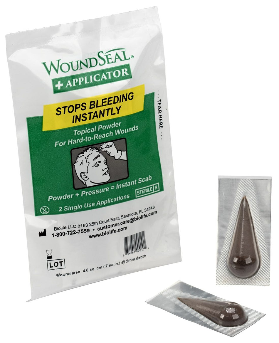 90325-001 First Aid Only Wound Seal Blood Clot Powder, Applicator Packs, 2 Each - Sold per Each