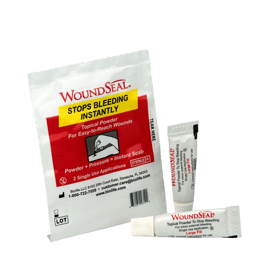90326-001 First Aid Only Wound Seal Blood Clot Powder, Pour Packs, 2 Each - Sold per Each