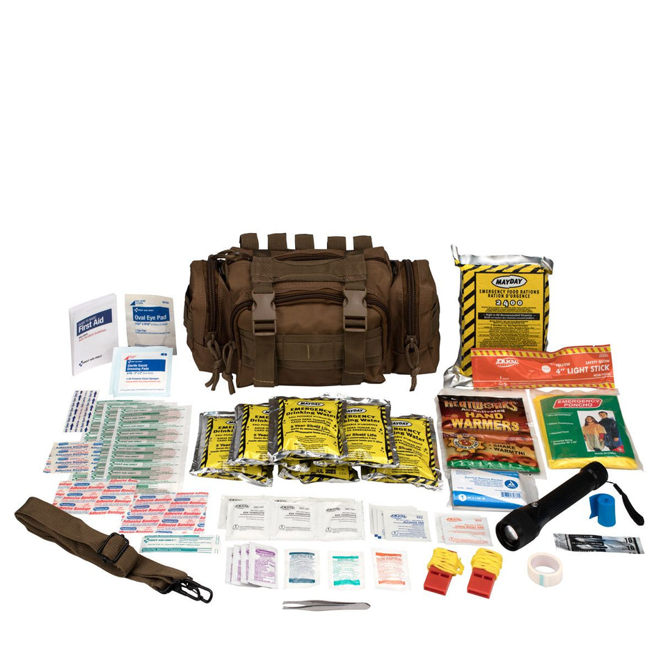 90454-001 First Aid Only Camillus First Aid 3 Day Survival Kit with Emergency Food and Water, Tan (73 Piece Kit) - Sold per Each