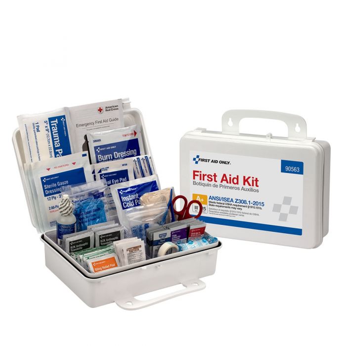 90563 First Aid Only 25 Person Bulk Plastic First Aid Kit, ANSI Compliant - Sold per Each
