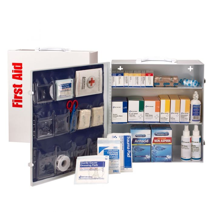 90574 First Aid Only 3 Shelf First Aid Cabinet With Medications, ANSI Compliant - Sold per Each