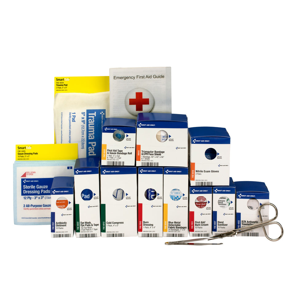 90692-021 First Aid Only Medium Metal SmartCompliance Food Service First Aid  Refill Pack, ANSI A Compliant. - Sold per Each