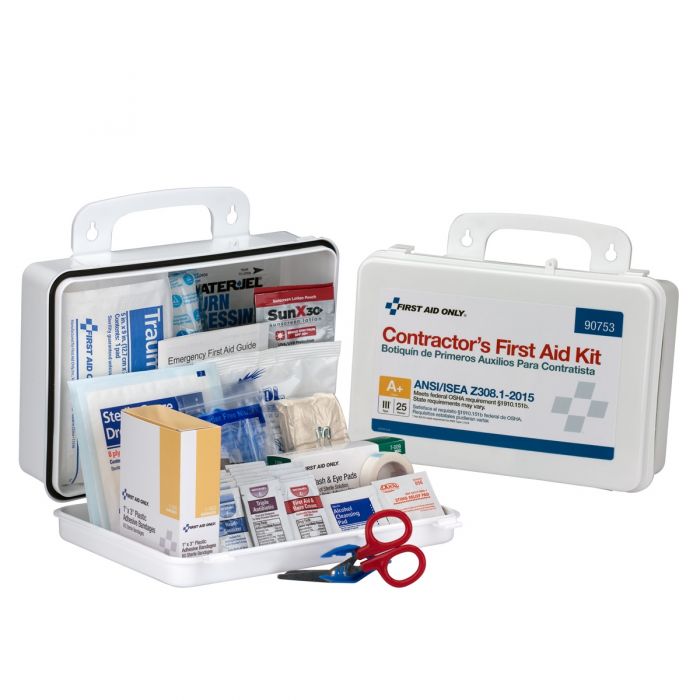 90753 First Aid Only 25 Person Contractor First Aid Kit, ANSI Compliant - Sold per Each