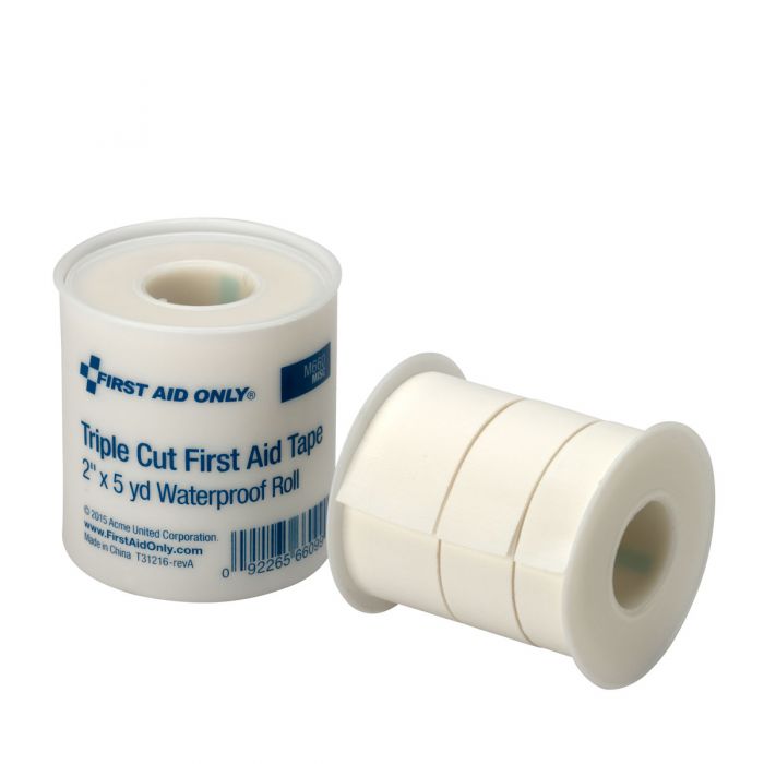 90890 First Aid Only 2" Triple Cut Waterproof First Aid Tape, 6 Per Box - Sold per Box