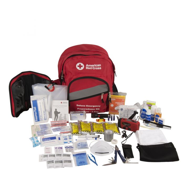 91052 First Aid Only American Red Cross Emergency Preparedness Deluxe 3-Day Backpack - Sold per Each