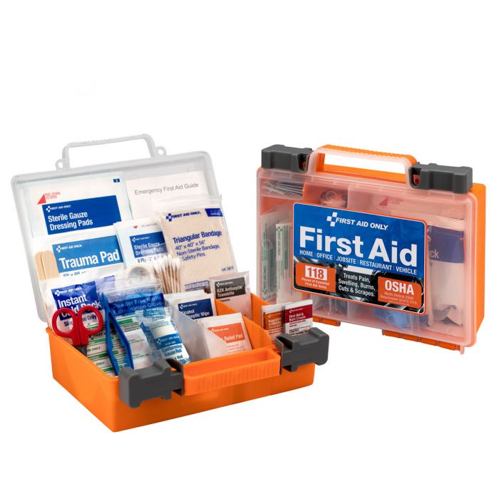 91063 First Aid Only Clear Front Cover 118-piece First Aid Kit - Sold per Each