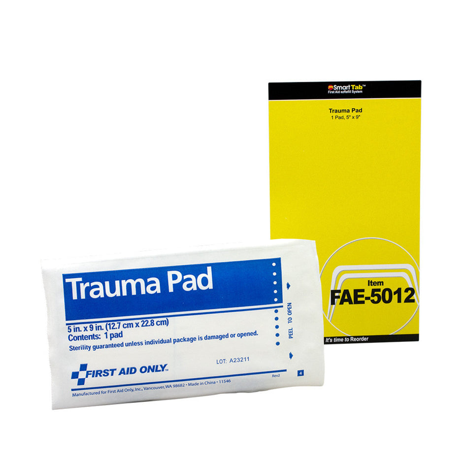 FAE-5012 First Aid Only SC Refill 5"x9" Trauma Pad, 1/bag - Sold per Bag
