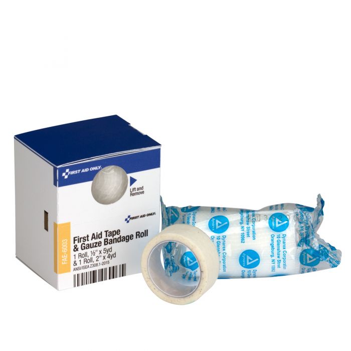 FAE-6003 First Aid Only SmartCompliance Refill 1/2"X5 Yd. First Aid Tape And 2" Conforming Gauze Bandage Roll, 1 Per Box - Sold per Box