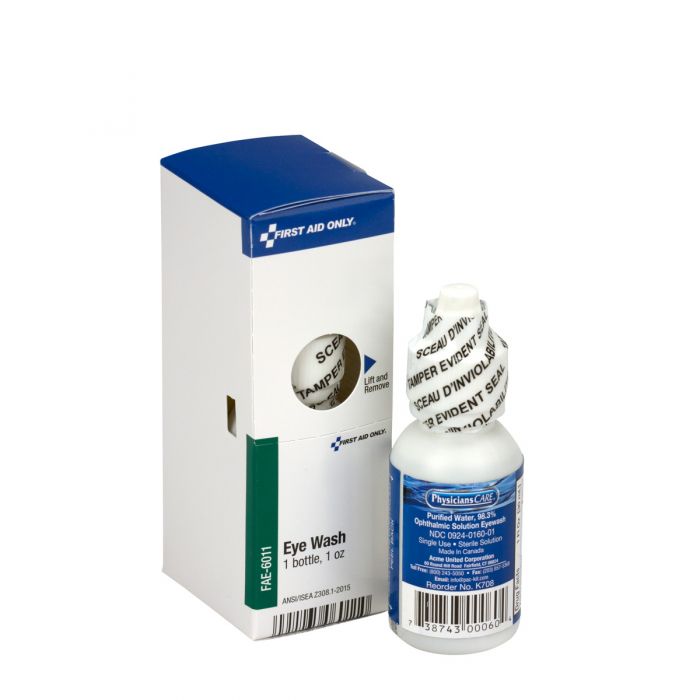 FAE-6011 First Aid Only SmartCompliance Refill Eyewash, 1 Oz. Bottle, 1 Per Box - Sold per Box