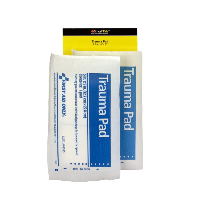 FAE-6024 First Aid Only SmartCompliance Refill 5"x9" Trauma Pad, 2 per Bag - Sold per Bag