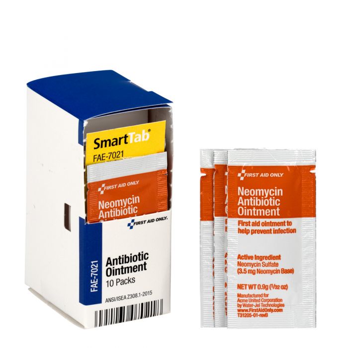 FAE-7021 First Aid Only SmartCompliance Refill Antibiotic Ointment, 10 per Box - Sold per Box