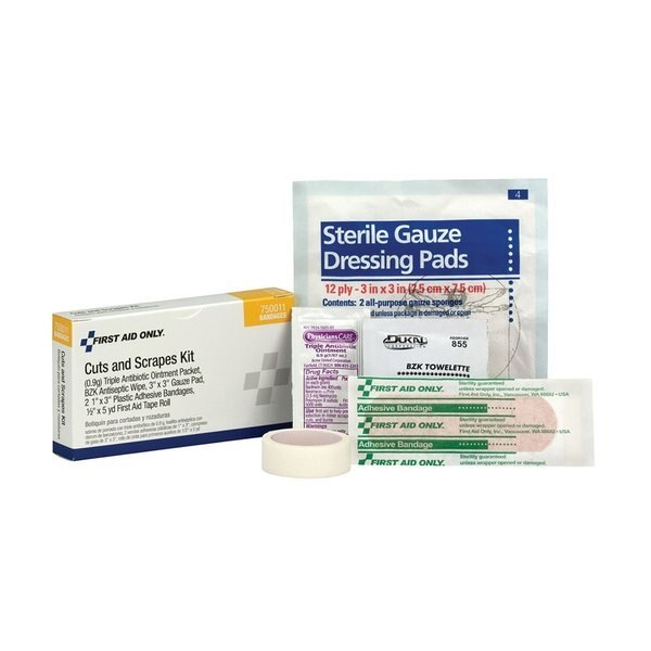 750011-001 First Aid Only Cuts And Scrapes Kit, Unit Box - Sold per Box