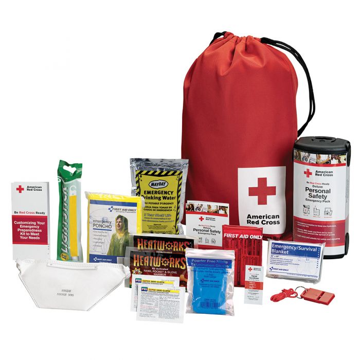 RC-622 First Aid Only American Red Cross Deluxe Personal Safety Emergency Pack - Sold per Each