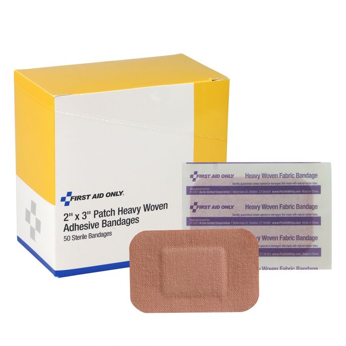 1-750-001 First Aid Only 2" X 3" Heavy Woven XL Bandages, 50 Per Box - Sold per Box