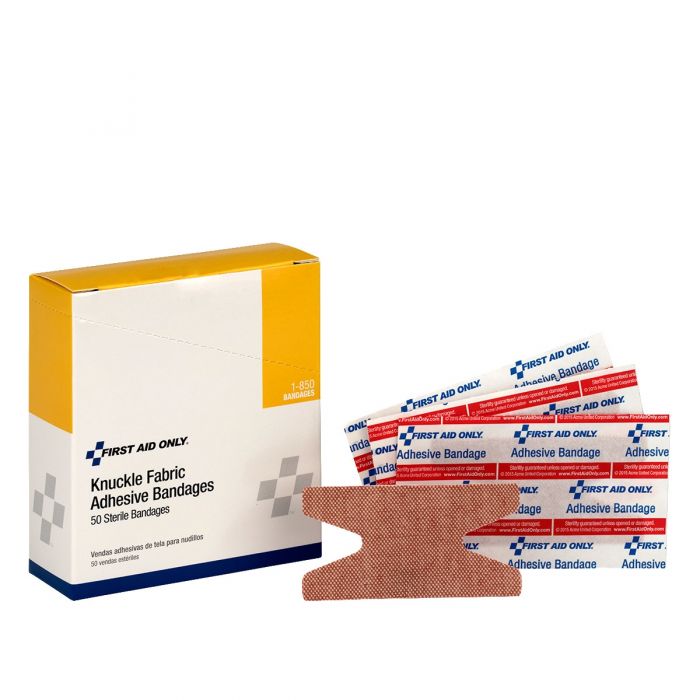 1-850-001 First Aid Only Heavy Woven Knuckle Bandages, 50 Per Box - Sold per Box