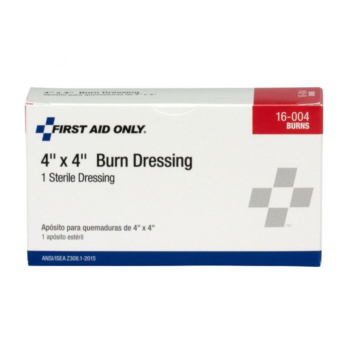16-004-020 First Aid Only 4"x4" Burn Dressing, 1 Per Box - Sold per Each