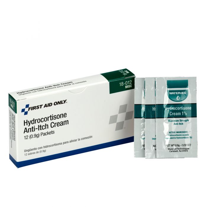 18-012-002 First Aid Only Hydrocortisone Cream, 12 Per Box - Sold per Box
